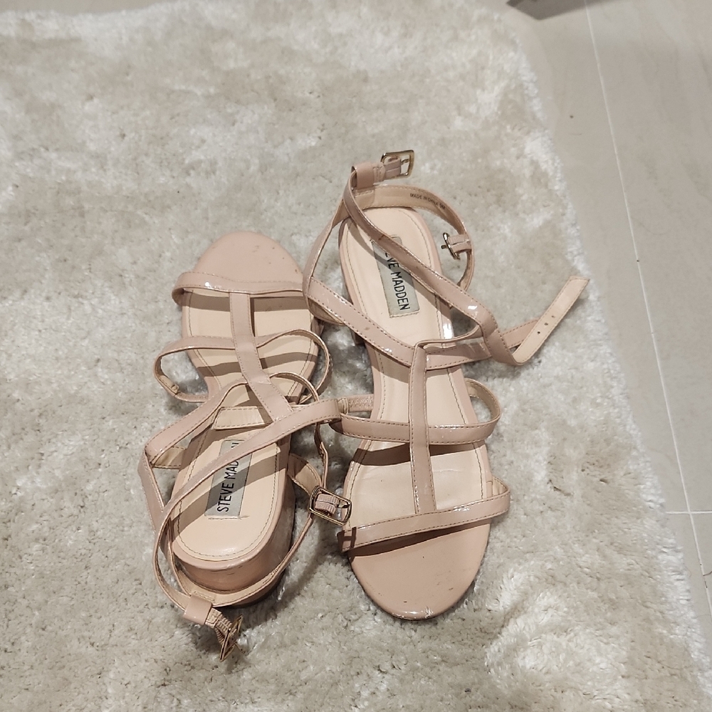 Steve Madden Nude Strappy Sandals